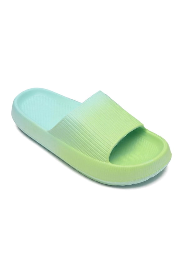 Cloud Slides for Kids, Toddler Shower Slippers Bathroom Pool Sandals Non-Slip Open Toe Pillow Slippers Super Soft Thick Sole Cozy Boys Girls Home House Cloud Cushion Slide for Indoor Outdoor Shoes