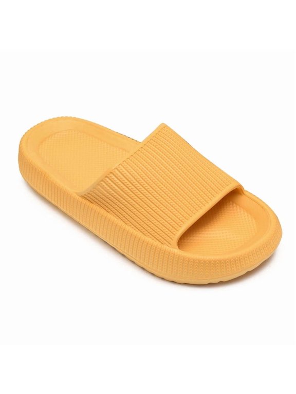 Cloud Slides for Kids, Toddler Shower Slippers Bathroom Pool Sandals Non-Slip Open Toe Pillow Slippers Super Soft Thick Sole Cozy Boys Girls Home House Cloud Cushion Slide for Indoor Outdoor Shoes