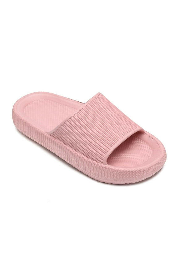 Cloud Slides for Kids, Toddler Shower Slippers Bathroom Pool Sandals Non-Slip Open Toe Pillow Slippers Super Soft Thick Sole Cozy Boys Girls Home House Cloud Cushion Slide for Indoor Outdoor Shoes