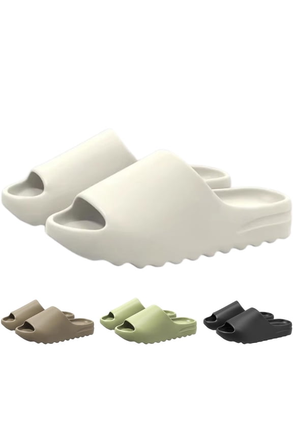 Cloud Slides for Men and Women - Soft Thick Sole EVA Pillow Slippers - Non-Slip Quick Dry Recovery Sandals - Ergonomic Cushion House Shoes for Indoor, Outdoor, Bathroom, Beach & Pool