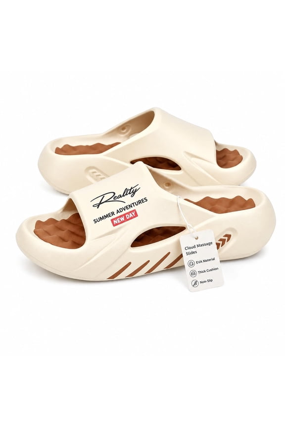 Cloud Slides for Men, Soft Cushioned Quick Dry Sandals