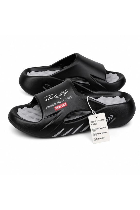 Cloud Slides for Men, Soft Cushioned Quick Dry Sandals