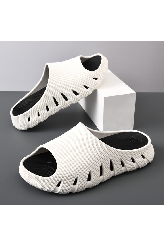 Cloud Slides for Men Women, Comfy House Slippers Shower Shoes Non-Slip Lightweight Summer Sandals for Indoor Outdoor Beach Room Garden Pool Gym