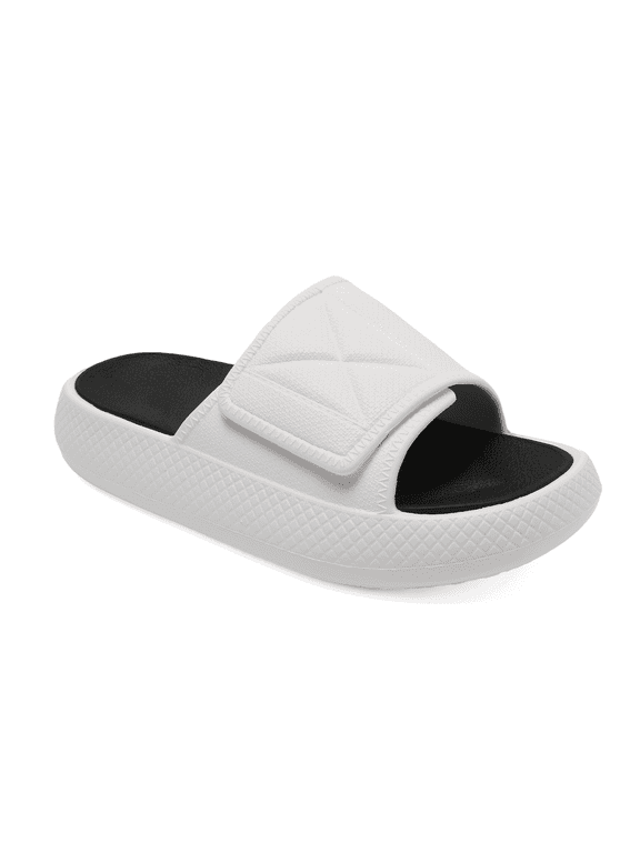 Cloud Slides for Women & Men - Adjustable Strap Comfort Sandals, Soft Thick Sole Indoor and Outdoor Slides