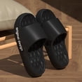 thumbnail image 1 of WALL QMER Cloud Slides for Women and Men, Bathroom shower slippers, EVA Anti-Slip Quick Drying Shower Shoes, Cushioned Thick Sole, Black, 1 of 6