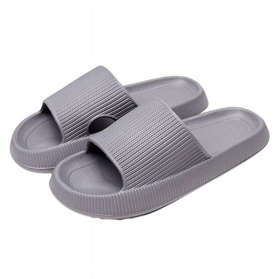 Cloud Slippers Slides for Women and Men, Massage Shower Bathroom Non-Slip Quick Drying Open Toe Super Soft Comfy Thick Sole Home House Cloud Cushion Slide Sandals for Indoor & Outdoor Platform Shoes