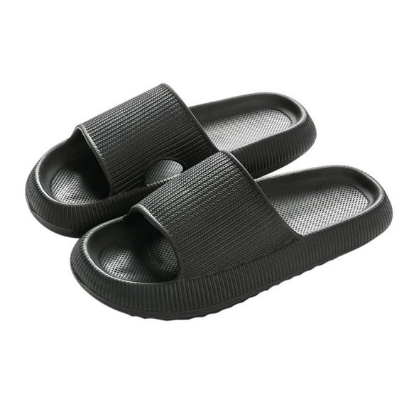 Cloud Slippers Slides for Women and Men, Massage Shower Bathroom Non-Slip Quick Drying Open Toe Super Soft Comfy Thick Sole Home House Cloud Cushion Slide Sandals for Indoor & Outdoor Platform Shoes