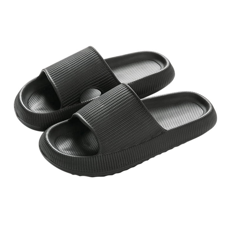 Black Massage Insole Cloud Slides / Slippers, Men’s & Women’s Sizes Available Alpine Swiss Edgar Men main image 4