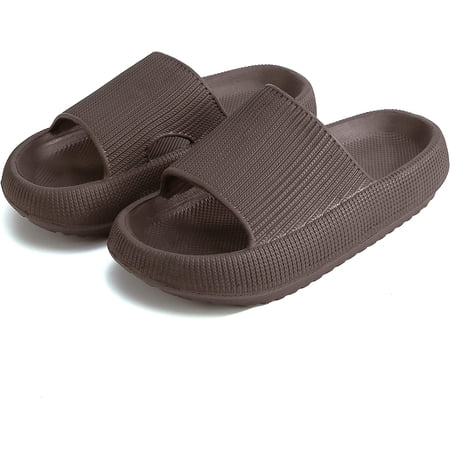 Cloud Slippers for Women and Men, Massage Shower Bathroom Non-Slip Quick Drying Open Toe Super Soft Comfy Thick Sole Home House Cloud Cushion Slide Sandals for Indoor & Outdoor Platform Shoes