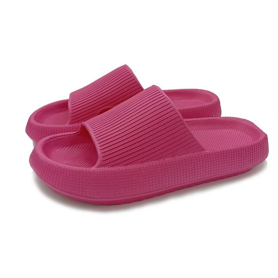 Cloud Slippers for Women and Men, Pillow House Slippers Shower Shoes Indoor Slides Bathroom Sandals, Ultimate Comfort, Light, Thick Sole, Anti-Slip, Easy to Clean