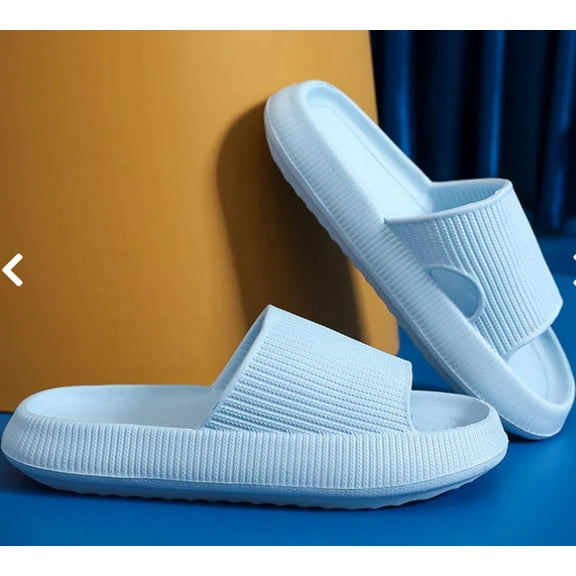 Cloud Slippers for Women and Men, Pillow House Slippers Shower Shoes Indoor Slides Bathroom Sandals, Ultimate Comfort, Light, Thick Sole, Anti-Slip, Easy to Clean