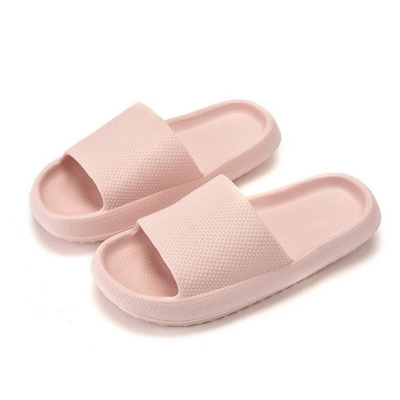 Cloud Slippers for Women and Men, Shower Bathroom Non-Slip Quick Drying Open Toe Super Soft Comfy Cloud Cushion Slide Sandals for Indoor & Outdoor Platform Shoes