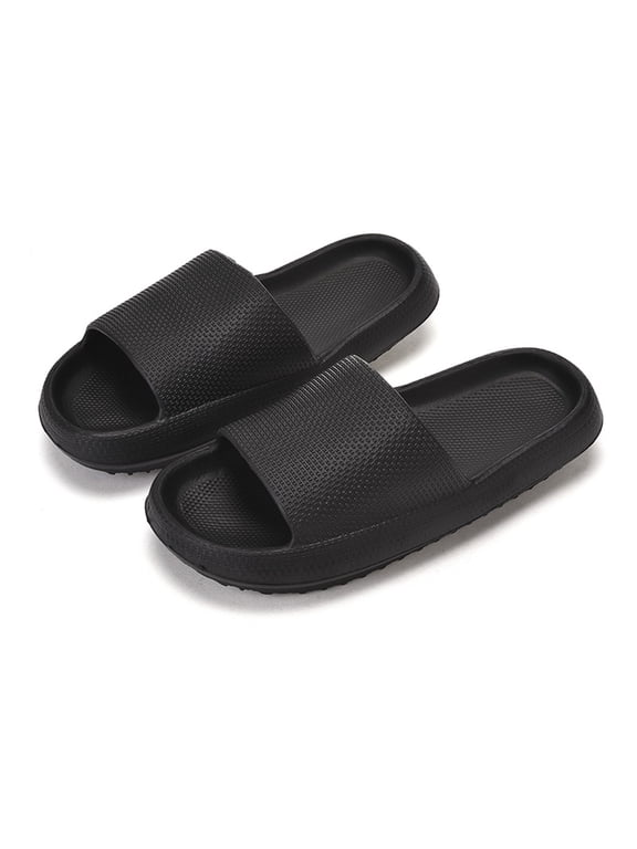Cloud Slippers for Women and Men, Shower Bathroom Non-Slip Quick Drying Open Toe Super Soft Comfy Cloud Cushion Slide Sandals for Indoor & Outdoor Platform Shoes
