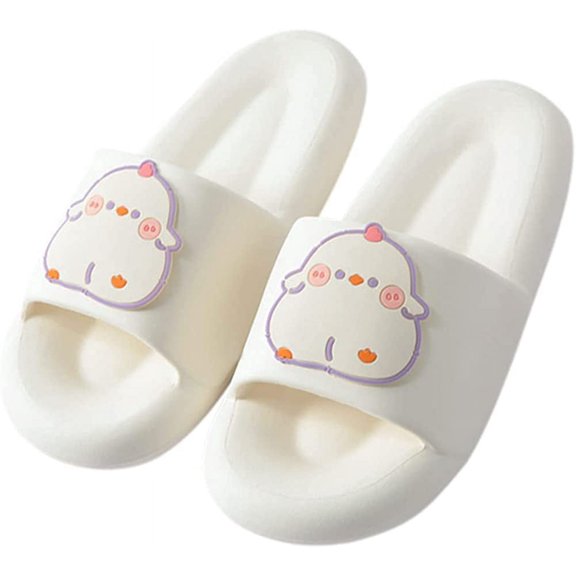 Cloud Slippers for Women, Thick Sole Pillow Slippers Soft Comfy Cloud Slides, Bathroom Shower Non-Slip Open Toe Cushion Slide Sandals Shoes