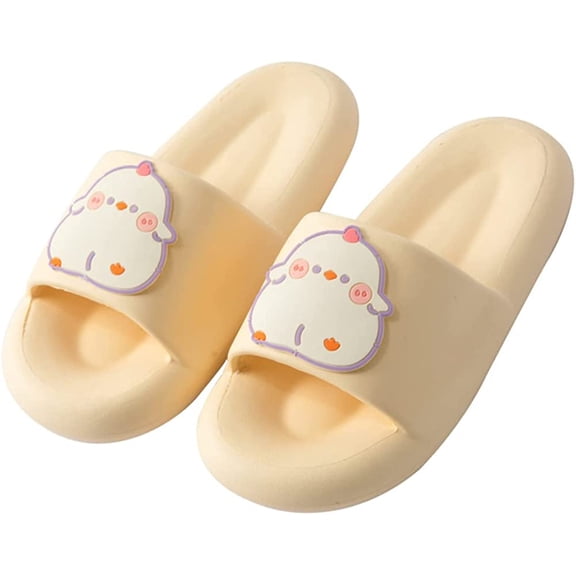 Cloud Slippers for Women, Thick Sole Pillow Slippers Soft Comfy Cloud Slides, Bathroom Shower Non-Slip Open Toe Cushion Slide Sandals Shoes