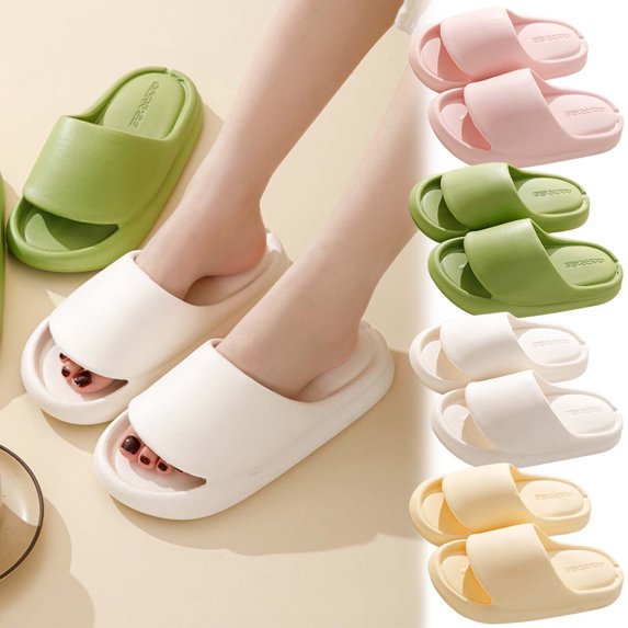 Cloud Slippers for Women and Men Massage Thick Sole Non-Slip Shower Slippers Bathroom Super Soft Comfy House Cloud Slide Slippers for Indoor Outdoor