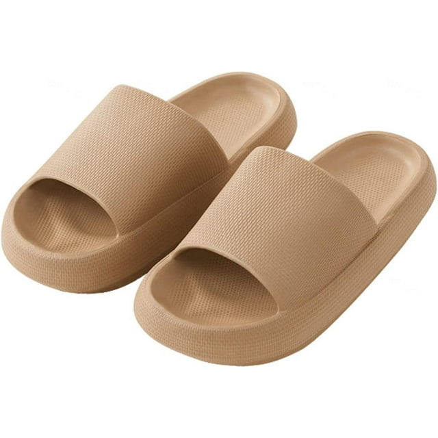 Cloud Slippers for Women and Men, Pillow Slippers Bathroom Sandals, Extremely Comfy, Cushioned Thick Sole