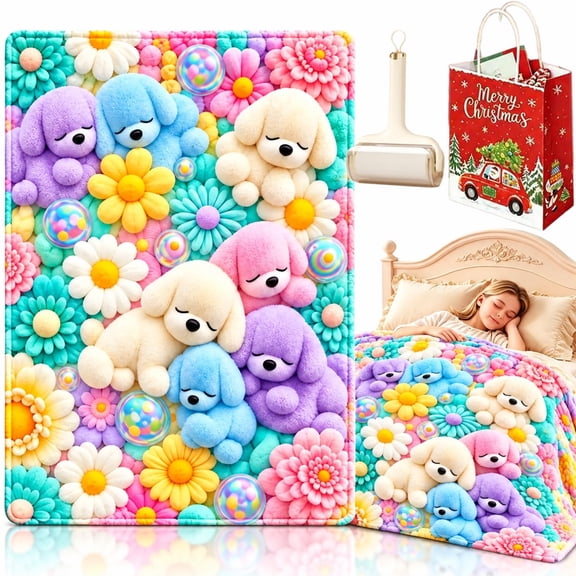 Cloud Soft 3D Plush Throw Blanket, 2027 New Cozy Teddy Bear Blanket