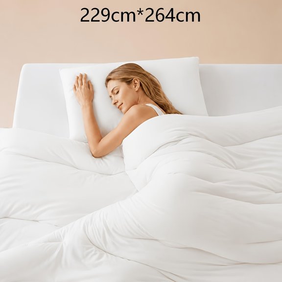 Cloud Soft All-Season Comforter, Smooth Zero-Friction Solid Color Duvet Insert,229cm*264cm