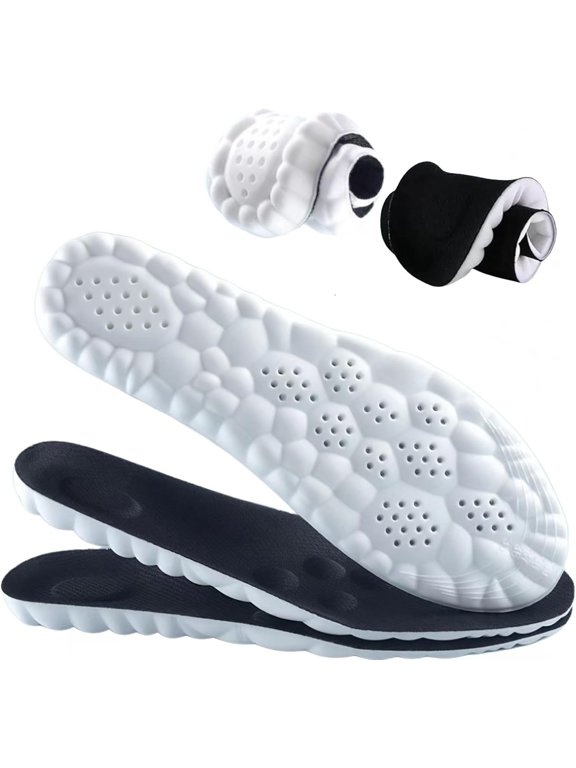 Cloud Soles for Men, Insoles for Men, 4D Cloud Soles, Cuttable, Anti Fatigue, Shock Absorption, Foot Pain Relief (L: Men7-11)
