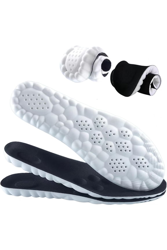 Cloud Soles for Men, Insoles for Men, 4D Cloud Soles, Cuttable, Anti Fatigue, Shock Absorption, Foot Pain Relief (L: Men7-11)