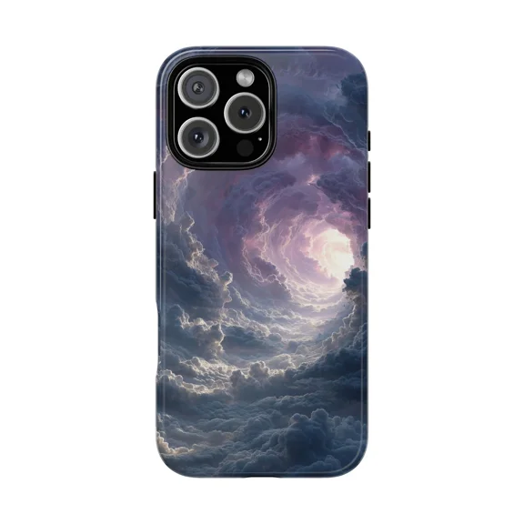 Cloud Spiral Blue Purple Dreamscape Phone Case for iPhone 17 to 11 Pro Max