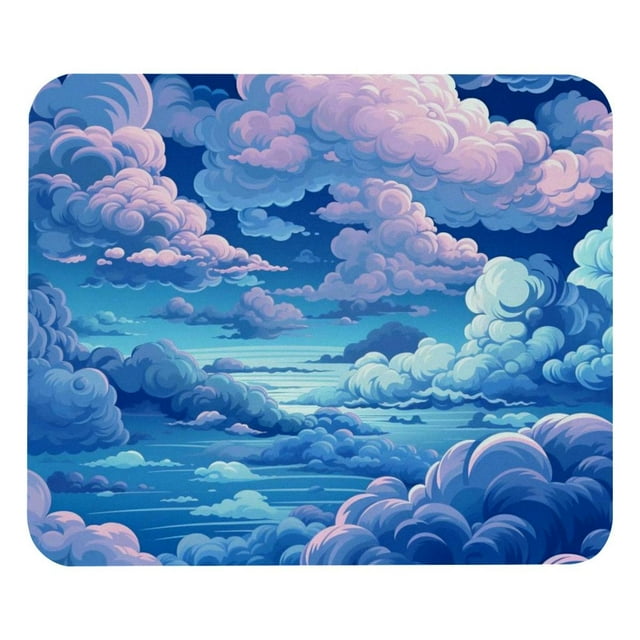 Cloud Square Desk Mat Mousepad, 8.3x9.8 Inch Non-Slip Rubber Bottom, Printed Gaming Mousepad for Office and Gaming