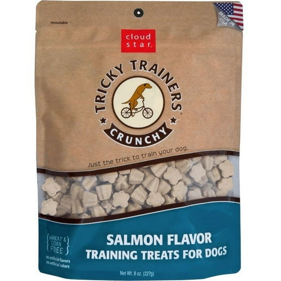 Cloud Star Chewy Tricky Trainers Salmon 8 oz Dog Treats