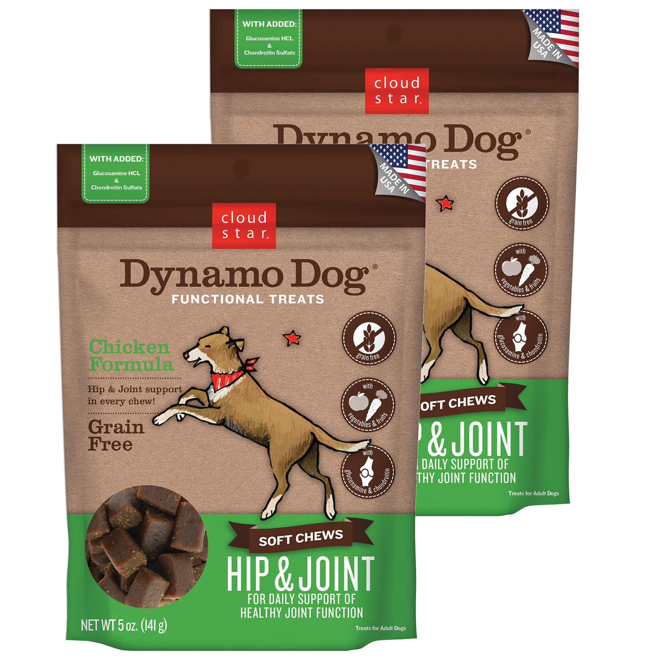 Cloud Star Dynamo Dog Hip & Joint Chicken 5 oz Functional Treats 2