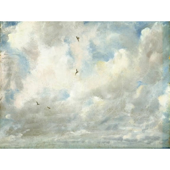 Cloud Study, 1821 Oil on Paper Laid Down on Board, Scenic Unframed Premium Giclee Print Wall Art by John Constable Sold by ArtCom