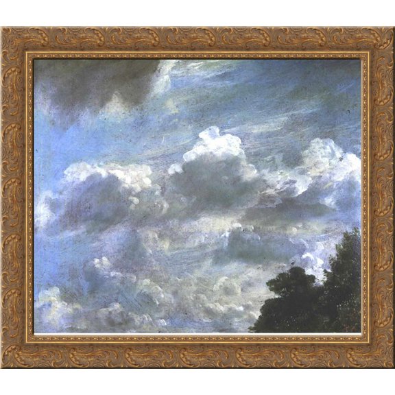 Cloud Study 24x16 Gold Ornate Wood Framed Canvas Art by John Constable