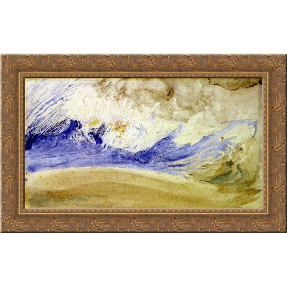 Cloud Study 24x16 Gold Ornate Wood Framed Canvas Art by John Ruskin