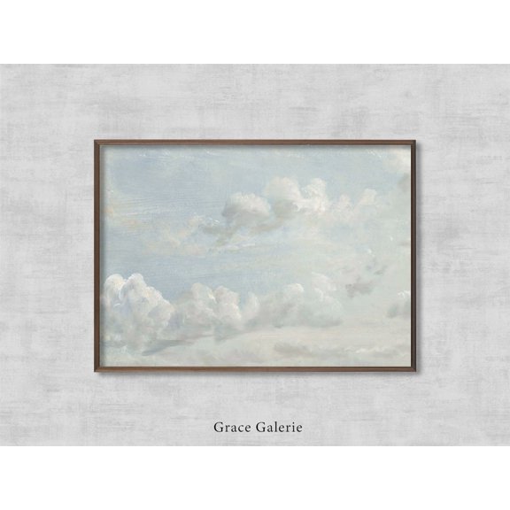 Cloud Study, Vintage, Antique Wall Deco, 2254 UNFRAMED Poster, 8x12