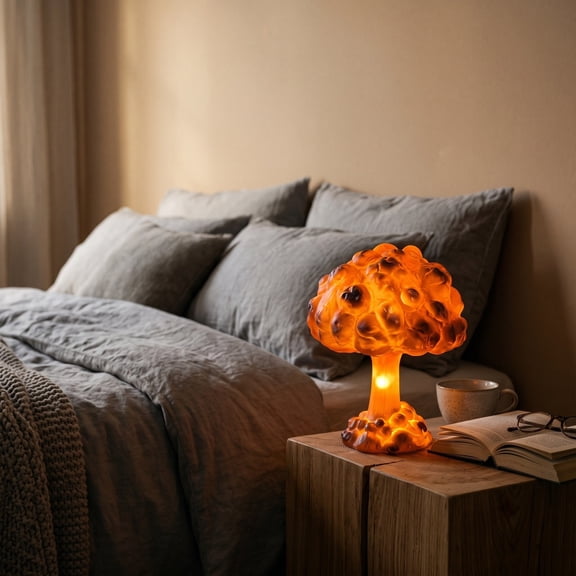Cloud Table Lamp Volcanic Shape LED Night Light Resin Decor Lamp For Bedroom Desk Office Room Decor