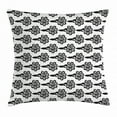 thumbnail image 1 of Cloud Throw Pillow Cushion Cover, Chinese Swirled Clouds Traditional Oriental Motifs Monochrome Eastern Pattern, Decorative Square Accent Pillow Case, 16 X 16 Inches, Black and White, by Ambesonne, 1 of 2