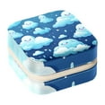 thumbnail image 1 of Cloud Travel Portable Decorative Box - Square Jewelry Storage and Organizer Box for Rings, Earrings, Necklaces, and Bracelets - Suitable for Girls and Women - Necklace Organizer Box, 1 of 6