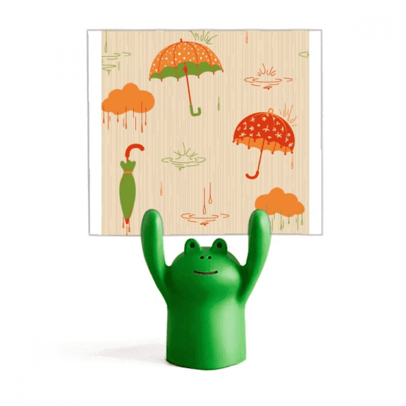 Cloud Umbrella Rain Drip Weather Memo Holder Cartoon Animal Frog Stand Decoration