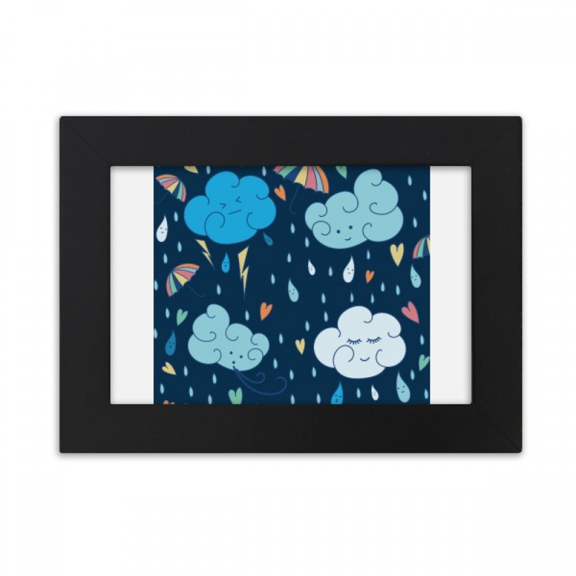 Cloud Umbrella Rain Heart Desktop Photo Frame Ornaments Picture Art Painting