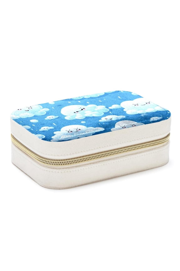 Cloud Velvet Portable Jewelry Organizer with Removable Compartment - Necklace Holder and Gift Box
