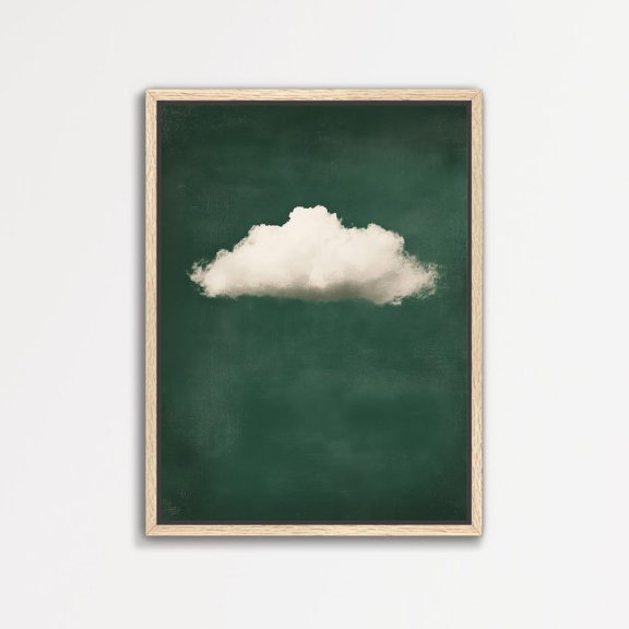 Cloud Wall Art Minimal Vintage Dorm Decor Poster