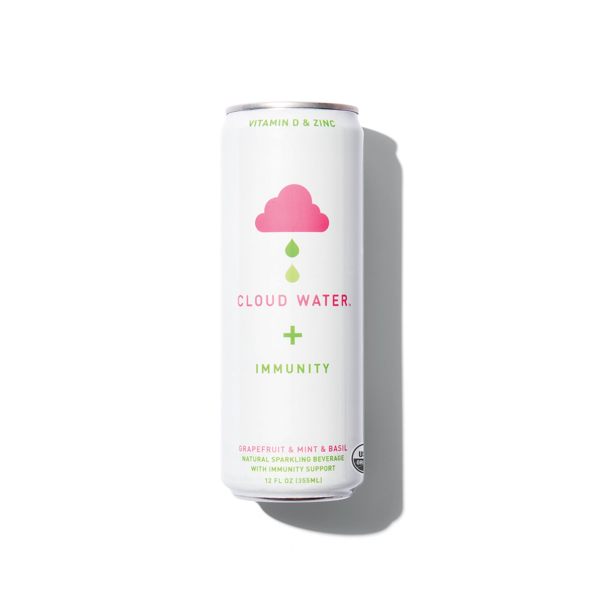 Cloud Water Immunity Grapefruit Mint and Basil Sparkling Water