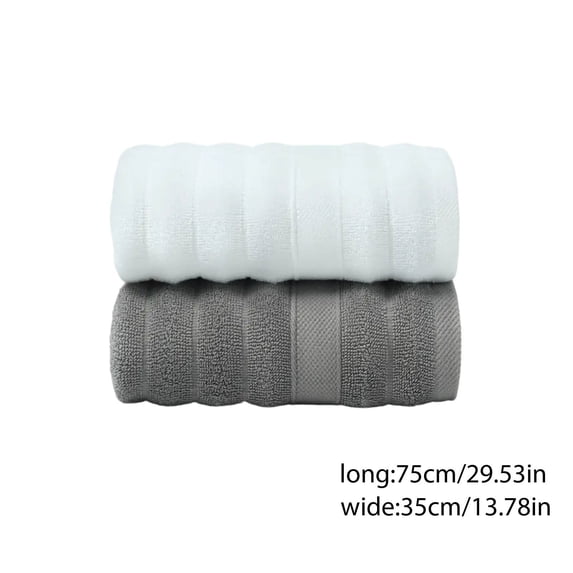 Cloud Weave Face Towel Set, Thickened Towel, Absorbent Hair Drying Towel, Household Face Washing Towel, Bathing Face Towel, Adult Towel Set, Practical Home Gift (White+Gray)