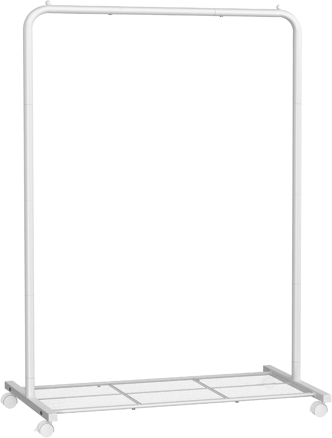 Cloud White Heavy-Duty Garment Rack - 25.4mm Steel Frame with Locking ...