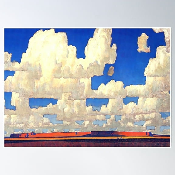 “Cloud World” By Maynard Dixon Poster Wall Art, Modern Wall Decor, 8x12 UNFRAMED