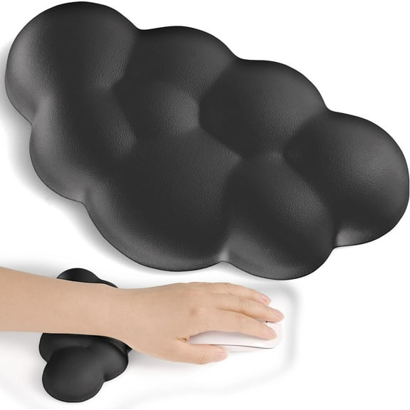 Cloud Wrist Rest for Mouse, Superfine Memory Foam Soft Gel Wrist Support Pad,Ergonomic Wrist Pain Relief Mouse Pad Wrist Support with Anti-Skid Base for Office, Computer, Laptop-Black