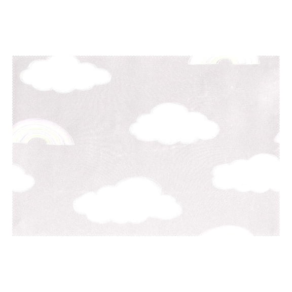 Cloud and Rainbow Pattern 12x18in Heat-Resistant Non-Slip Place Mat, Durable and Wrinkle-Resistant