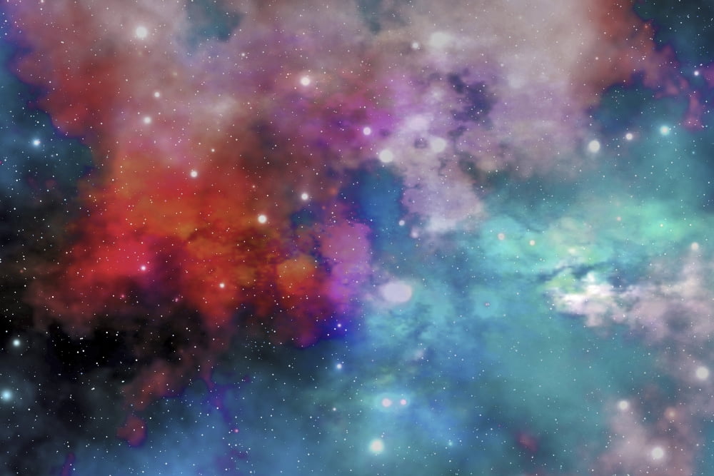 Cloud and star remnants after a supernova explosion Canvas Art - Corey FordStocktrek Images (35 x 23)