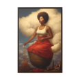 thumbnail image 1 of "Cloud of Serenity: African American Female Figure" - Framed Canvas Wrap, 1 of 2