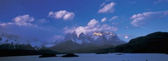 Cloud over mountains Towers of Paine Torres del Paine National Park Patagonia Chile Canvas Art - Panoramic Images (36 x 13)