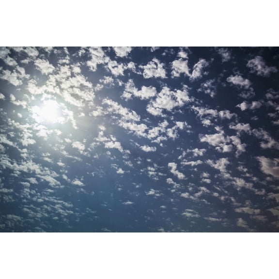 Cloud scattered in a blue sky with sunlight Israel Canvas Art - Reynold Mainse Design Pics (19 x 12)